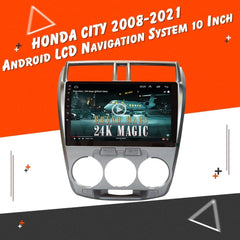 Honda City Android LCD Apple Carplay / Android Auto Panel - Silver - Model 2008-2020