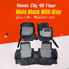Honda City 9D Floor Matt Black with Grey Grass