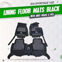 KIA Sportage 10D Black Horizontal Floor Mats For 2020 2021 2022