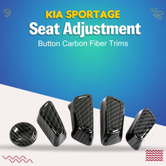 KIA Sportage Carbon Fiber Electric Seat Button Trims For 2019 2020 2021