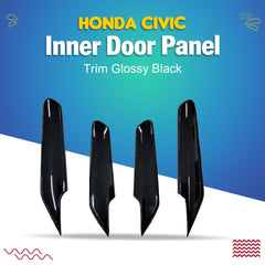 Honda Civic 2022+ Gloss Black Interior Door Strips