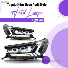 Toyota Hilux Revo Lexus Style LED Headlights For Models 2016 - 2020
