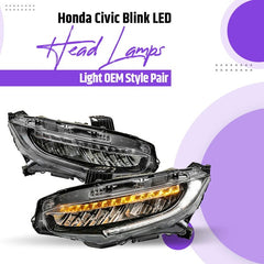 Honda Civic X OEM LED Headlight (Blink Indicator) China 2016 - 2021