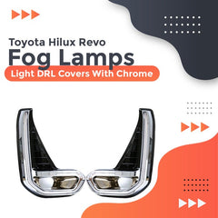 Toyota Hilux Revo LED DRL Fog Light Covers V2 For 2021 2022