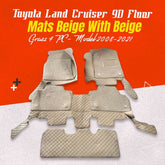 Toyota Land Cruiser FJ200 9D Floor Mat Beige With Beige Grass For 2008 - 2021