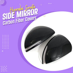 Hyundai Sonata Carbon Fiber Side Mirror Covers For 2021 2022