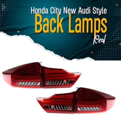 Honda City Matrix Style LED Taillights - Red For 2021 2022