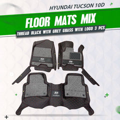 Hyundai Tucson 10D Black Horizontal Floor Mats For 2020 2021 2022
