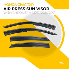 Honda Civic Rebirth Air Press / Sun Visor With Chrome For 2012 2013 2014 2015