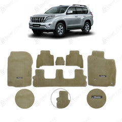 Toyota Prado Velvet Twist Fiber Floor Mats - Beige
