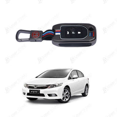 Civic Rebirth Metal Zinc Alloy Key Fob / Carbon Fiber Metal Key Cover 2012 2013