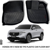 Honda Vezel | HRV 9D Floor Mats Horizontal Stitch Black With Black Grass 2025