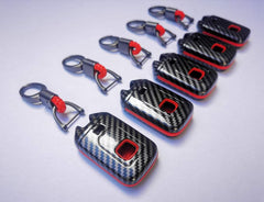 Honda Civic Red Carbon Fiber Key Fob 4 Button
