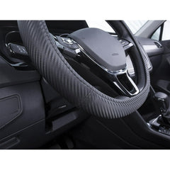 Universal Suede Carbon Fiber Steering Cover - Premium Quality