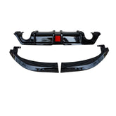 Honda Civic X Glossy Black Lip Diffuser - 3 Pcs - With Brake Light LED