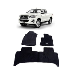 Toyota Revo Rocco GR Rug Style Twist Fiber Floor Mats For 2016 - 2021