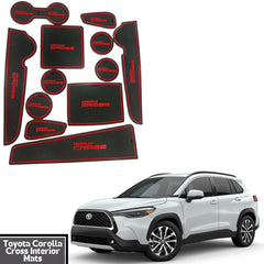 Toyota Corolla Cross Interior Non Slip Red Mats