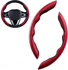 Universal Red Line Carbon Fiber Steering Cover - Best Quality
