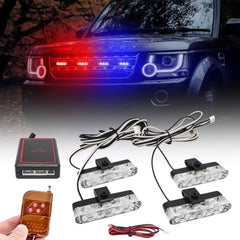 8 Pieces LED Flasher Police Light For Grill