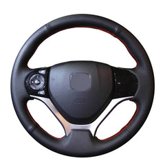 Honda Civic X  Double Carbon Fiber Leather Steering Cover For 2016 - 2021