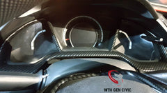 Honda Civic X Carbon Fiber Cluster Trim 2016+