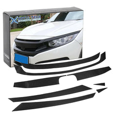 Honda Civic X Carbon Fiber Front Bumper Grill Trim 2016+