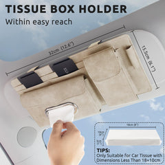 Sun Shades Leather Tissue Box Card Organizer Storage Box