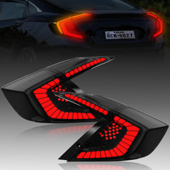Honda Civic X LED Mugen Taillights - Smoke For 2016 - 2021