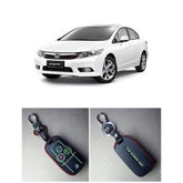 Civic Rebirth Metal Zinc Alloy Key Fob / Carbon Fiber Metal Key Cover 2012 2013