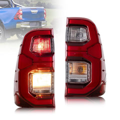 Toyota Hilux Vigo Red Smoke Led Tail lamps Rocco Style