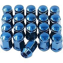 Lug Nuts Red / Blue / Chrome 20 Pieces