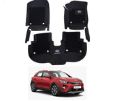 Kia Stonic 9D Floor Mats Horizontal Stitch Black With Black Grass 2021-2025