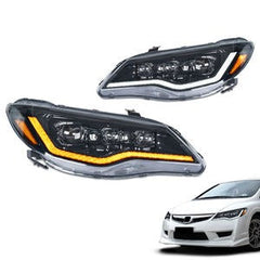 Honda Civic Reborn Audi Style LED Head Lamp / HeadLights 2006-2012