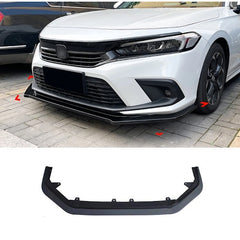 Honda Civic Type R Style Glossy Black Front Lip Splitter For 11th Gen 2022 2023