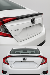 Civic X Trunk Lip Spoiler Slim 2016+ Gloss Black Plastic