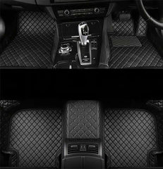 Honda BRV 7D Diamond Floor Mats Black With Black Stitch