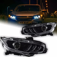 Civic X RGB Audi Style Headlights 2016 -2021