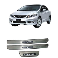Honda Civic Rebirth LED Sill Plates / Skuff Plates For 2012 2013 2014 2015