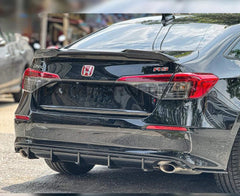 Honda Civic 11 Gen JDM Style Gloss Black Rear Bumper Diffuser