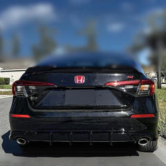 Honda Civic 11 Gen JDM Style Gloss Black Rear Bumper Diffuser