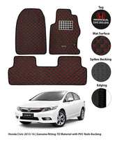 Civic Rebirth Red Non Slip Interior Matts 2013 - 2015