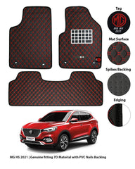 MG HS 7D Full 8 Pcs Horizontal Lining Floor Mats and Diamond Trunk Mats For 2020 2021 2022