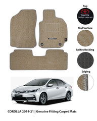 Toyota Crolla 10D Floor Mats Beige With Grass