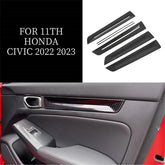 Honda Civic Carbon Fiber Interior Door Strips For 11th Generation 2022 2023
