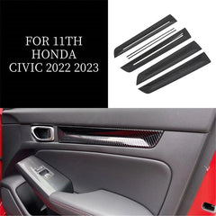 Honda Civic Carbon Fiber Interior Door Strips For 11th Generation 2022 2023