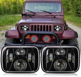 Jeep 4 LED Spot Light Hi/Low Beam Headlight Dual Colour for Fog/ OffRoad/ Hunting