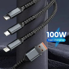 4 in 1 Car Fast Charging Data Cable Multifunctional Cigarette Lighter