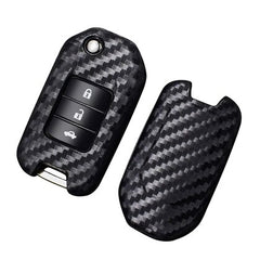 Honda City Black Carbon Fiber Key Fob 3 Button For 2021 2022