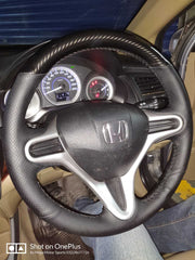 Honda City Carbon Fiber Steering Leather Cover