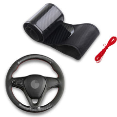Universal Red Line Carbon Fiber Steering Cover - Best Quality